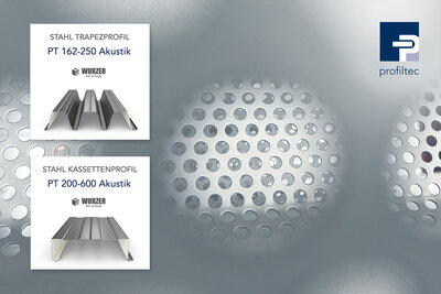 Perforierte Stahl Trapezprofile und Kassettenprofile mit RV 5/8-Lochung von Wurzer