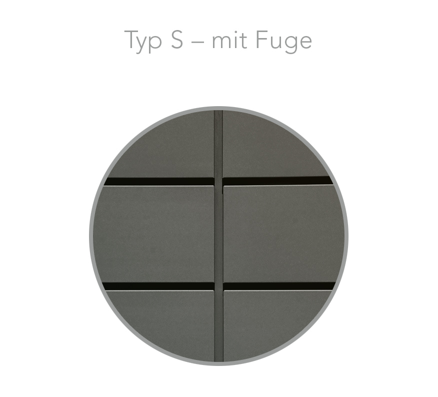 Siding Plus als Typ S mit Fuge