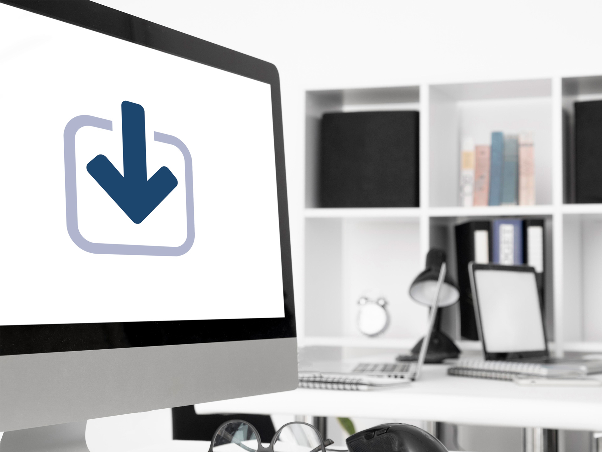 Mac mit Download-Screen